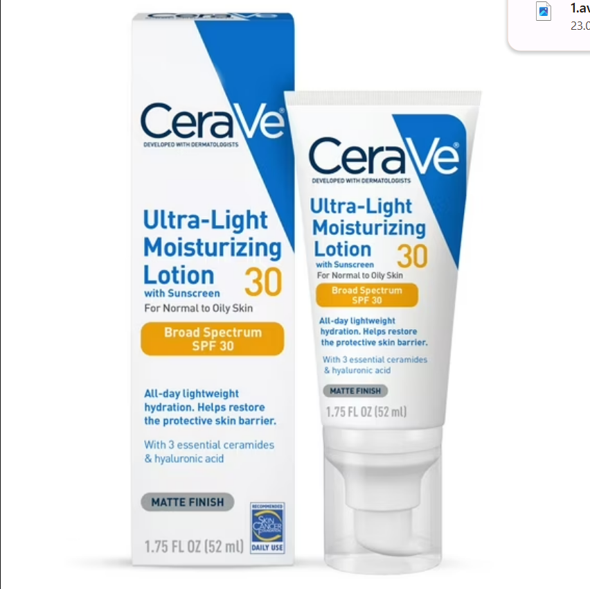 Ultra-Light Moisturizing Face Lotion with SPF 30 for Normal to Oily Skin, 1.7 fl oz