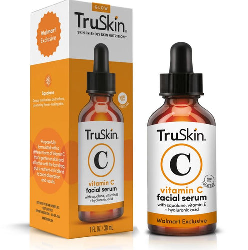 Vitamin C Facial Serum, Anti-Aging Blend for Brighter-Looking Skin with Soothing Squalane, 1 fl oz